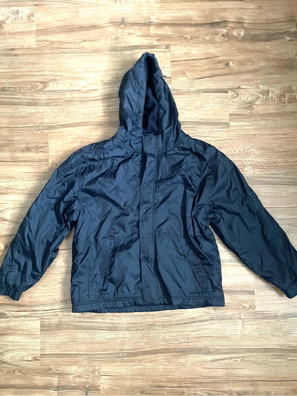 Vintage Lee Kids Hooded Navy Puffer Jacket